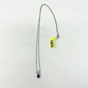 Shop LC Uruguayan Amethyst/Cambodian Zircon Pendant & Chain Sterling Silver 5470